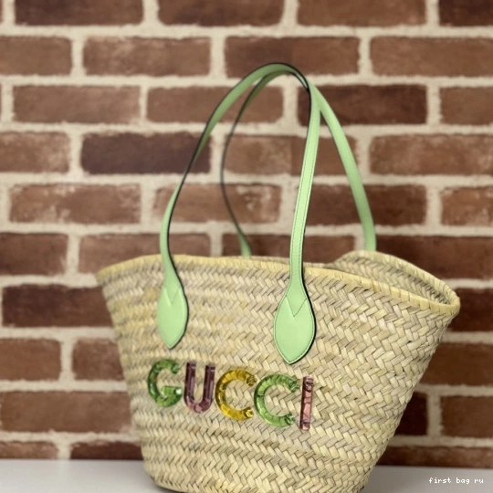 Firstbag ru WITH STRAW TOTE GUCCI SMALL GUCCI LOGO 0712